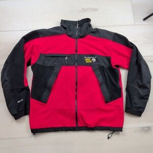 Mountain Hardwear Windstopper Tech Jacket Mens L Full Zip Racer Red Black